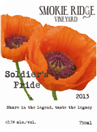 Smokie Ridge Vineyard Soldier's Pride Battle Born Red 2012